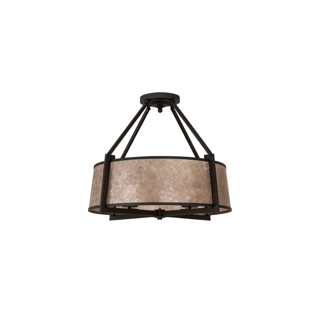Cilindro Lucy 4 Light 31" Wide Semi-Flush Ceiling Fixture - Wrought Iron Finish