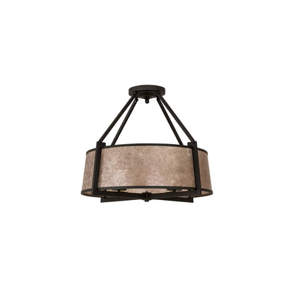 Cilindro Lucy 4 Light 31" Wide Semi-Flush Ceiling Fixture - Wrought Iron Finish