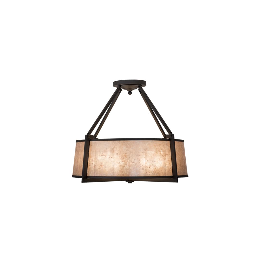 Cilindro Lucy 4 Light 31" Wide Semi-Flush Ceiling Fixture - Wrought Iron Finish