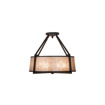 Cilindro Lucy 4 Light 31" Wide Semi-Flush Ceiling Fixture - Wrought Iron Finish