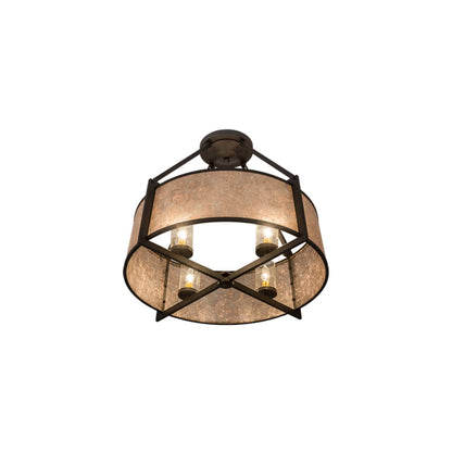 Cilindro Lucy 4 Light 31" Wide Semi-Flush Ceiling Fixture - Wrought Iron Finish