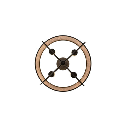 Cilindro Lucy 4 Light 31" Wide Semi-Flush Ceiling Fixture - Wrought Iron Finish