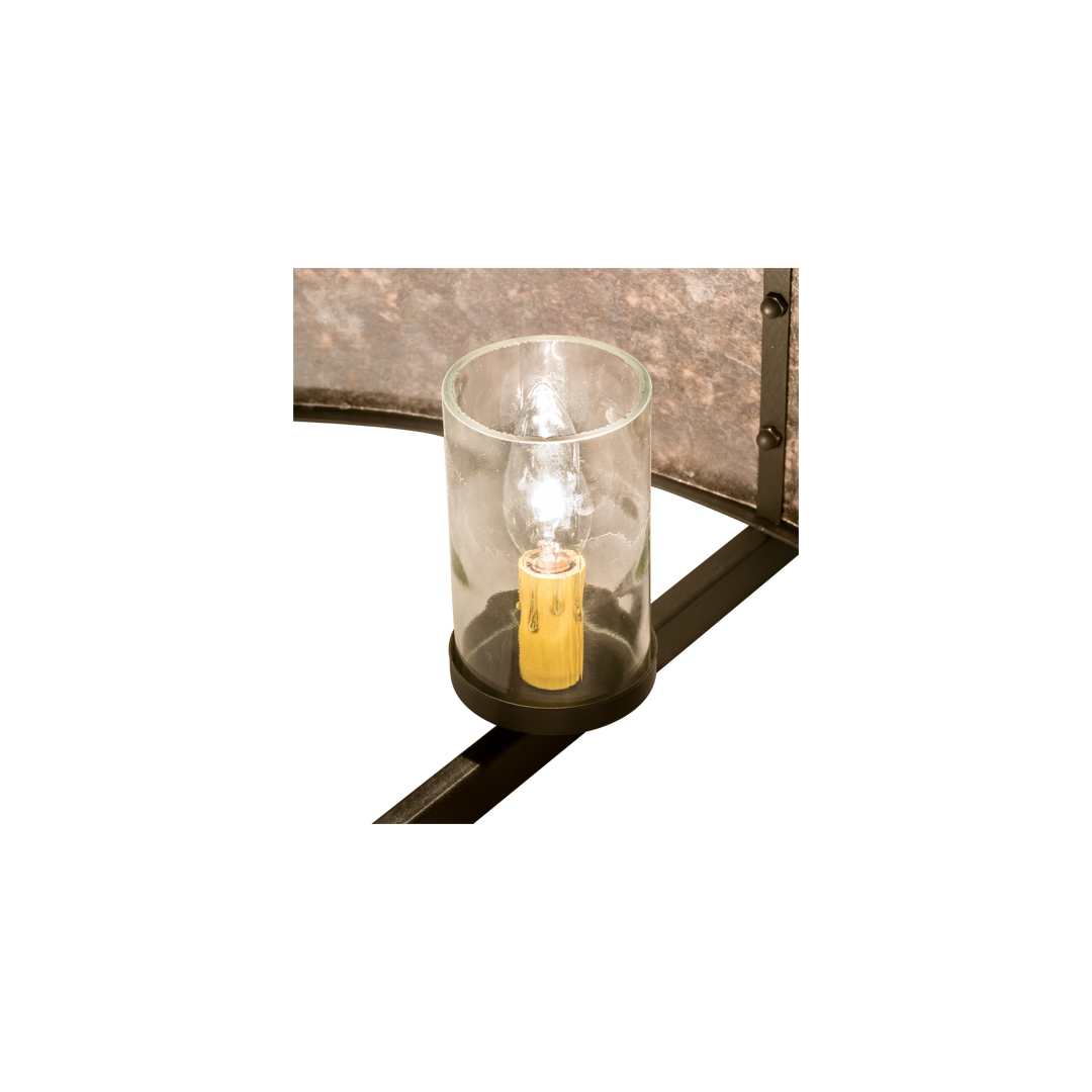 Cilindro Lucy 4 Light 31" Wide Semi-Flush Ceiling Fixture - Wrought Iron Finish