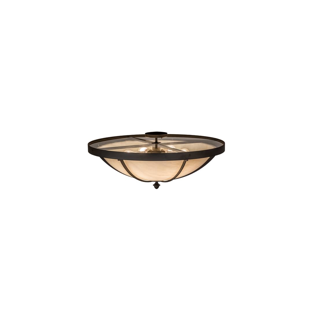 Dominga 6 Light 30" Wide Flush Mount Bowl Ceiling Fixture - Oil Rubbed Bronze Finish