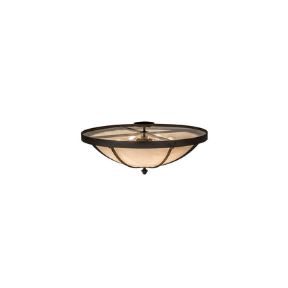 Dominga 6 Light 30" Wide Flush Mount Bowl Ceiling Fixture - Oil Rubbed Bronze Finish