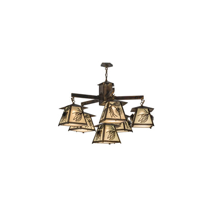 Scotch Pine 6 Light 40" Wide Chandelier
