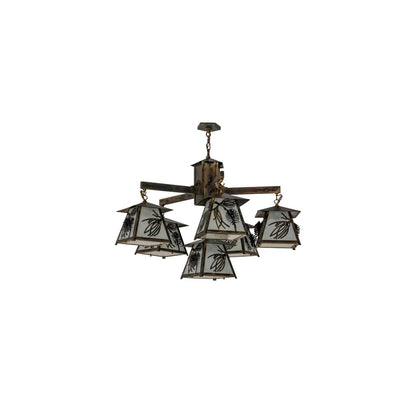 Scotch Pine 6 Light 40" Wide Chandelier