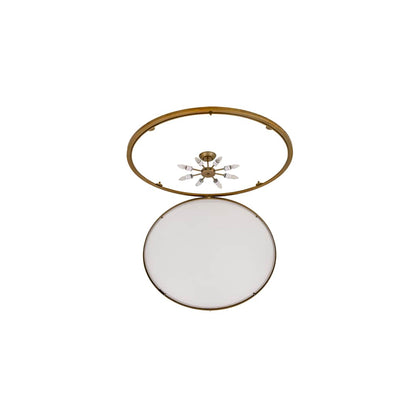 Commerce 8 Light 49" Wide Flush Mount Bowl Ceiling Fixture