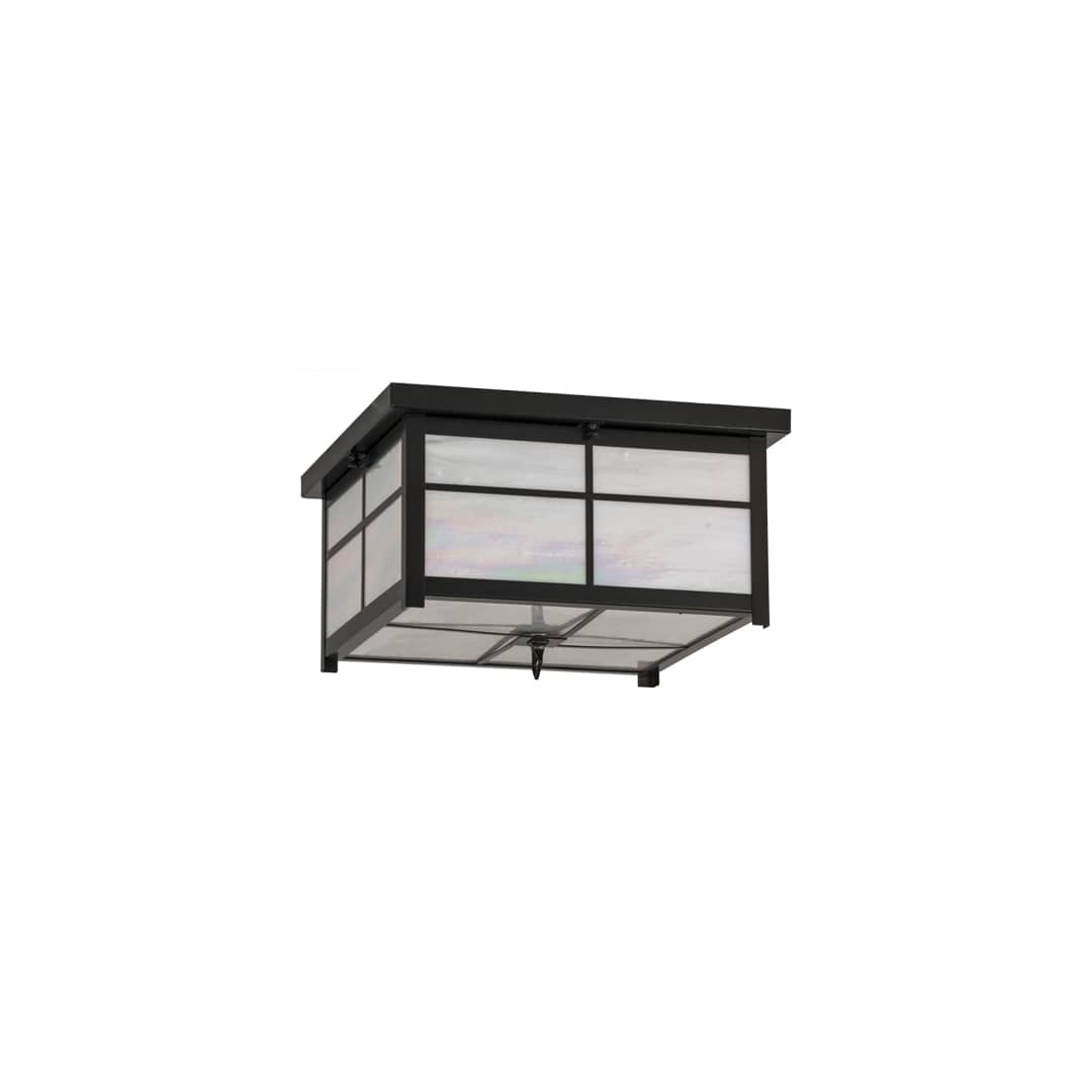 Mission 4 Light 24" Wide Flush Mount Square Ceiling Fixture - Timeless Bronze Finish