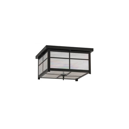 Mission 4 Light 24" Wide Flush Mount Square Ceiling Fixture - Timeless Bronze Finish