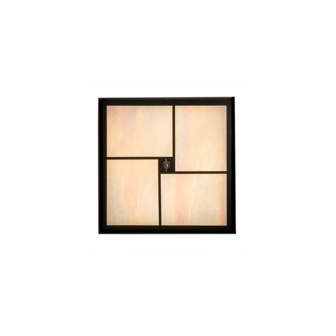 Mission 4 Light 24" Wide Flush Mount Square Ceiling Fixture - Timeless Bronze Finish