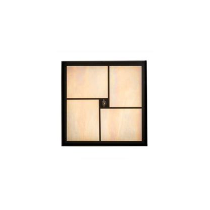 Mission 4 Light 24" Wide Flush Mount Square Ceiling Fixture - Timeless Bronze Finish
