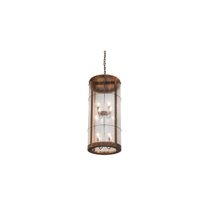 Villa 8 Light 18" Wide Taper Candle Pendant