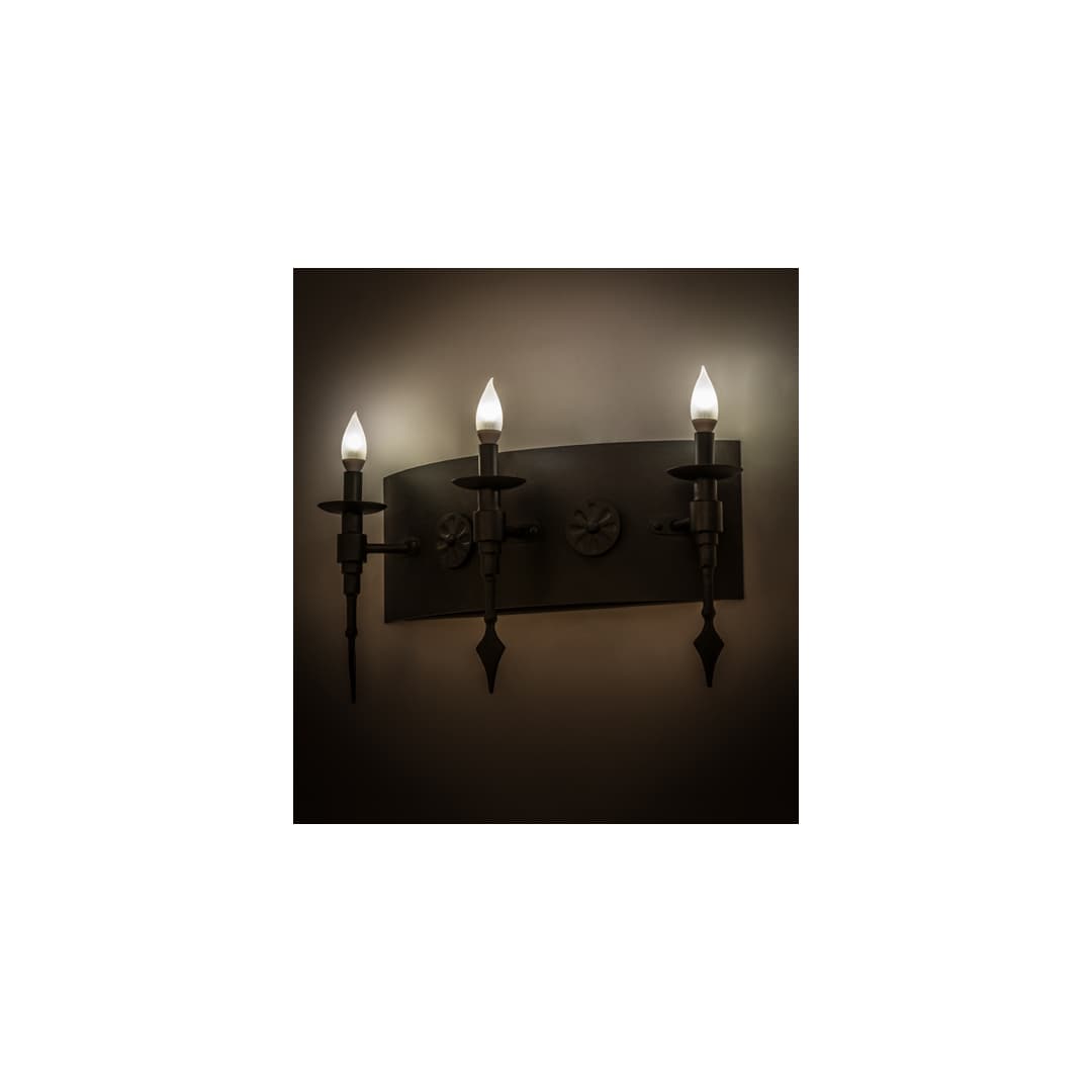 Warwick 3 Light 12" Tall Wall Sconce