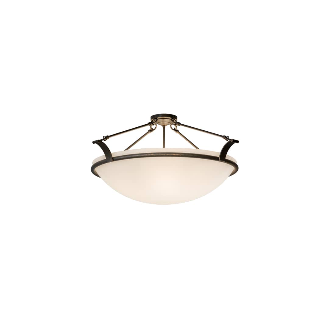 Almeria 4 Light 32" Wide Semi-Flush Bowl Ceiling Fixture - Gilded Tobacco Finish