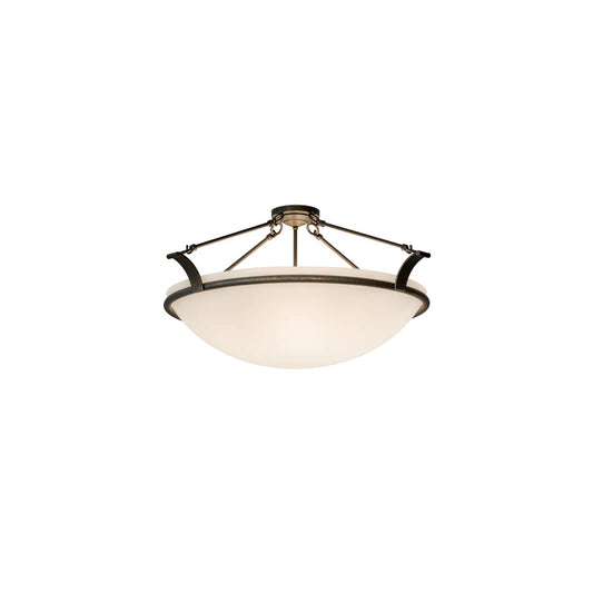 Almeria 4 Light 32" Wide Semi-Flush Bowl Ceiling Fixture - Gilded Tobacco Finish