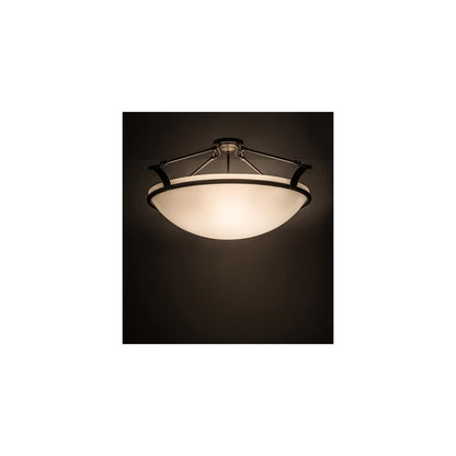 Almeria 4 Light 32" Wide Semi-Flush Bowl Ceiling Fixture - Gilded Tobacco Finish