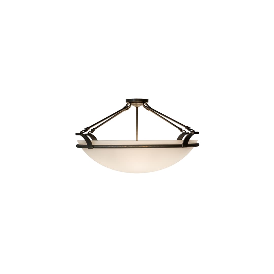 Almeria 4 Light 32" Wide Semi-Flush Bowl Ceiling Fixture - Gilded Tobacco Finish
