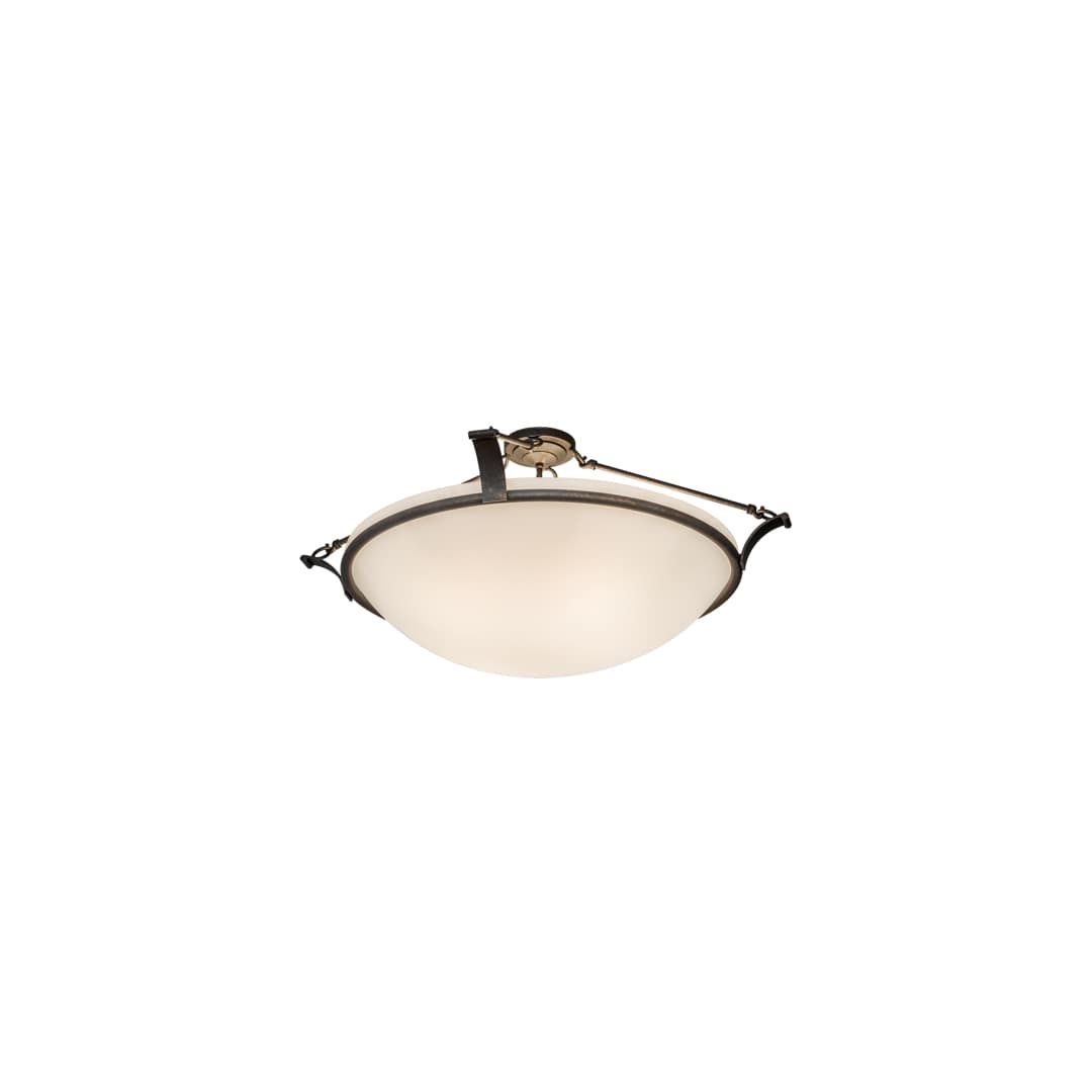 Almeria 4 Light 32" Wide Semi-Flush Bowl Ceiling Fixture - Gilded Tobacco Finish