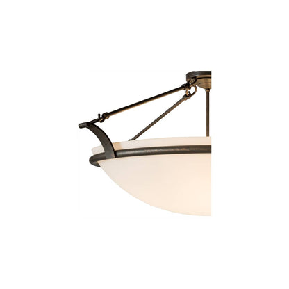 Almeria 4 Light 32" Wide Semi-Flush Bowl Ceiling Fixture - Gilded Tobacco Finish