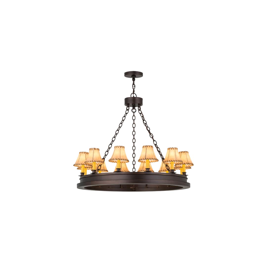 Sullivan Ranch 12 Light 39" Wide Ring Chandelier