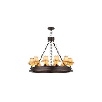 Sullivan Ranch 12 Light 39" Wide Ring Chandelier