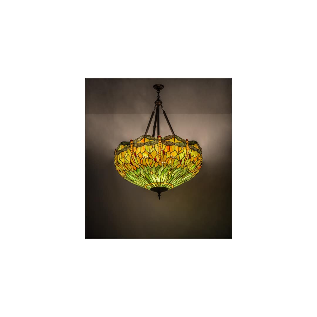 Tiffany Hanginghead Dragonfly 4 Light 38" Wide Pendant