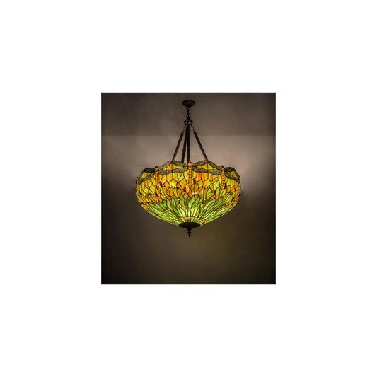 Tiffany Hanginghead Dragonfly 4 Light 38" Wide Pendant