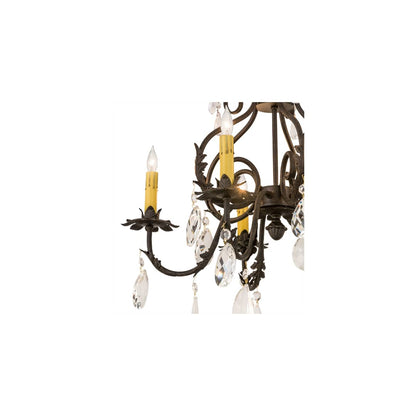 Chantilly 5 Light 24" Wide Crystal Candle Style Chandelier