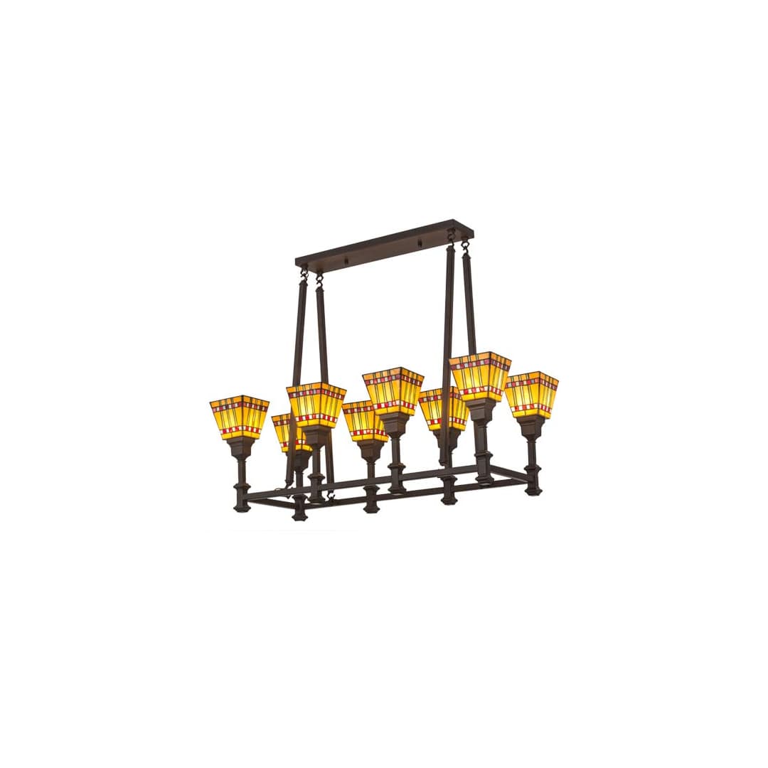 Long Prairie Corn 8 Light 17" Wide Linear Chandelier