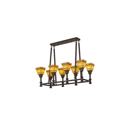 Long Prairie Corn 8 Light 17" Wide Linear Chandelier