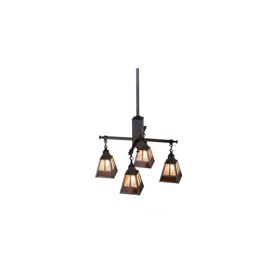 T Mission 4 Light 26" Wide Chandelier