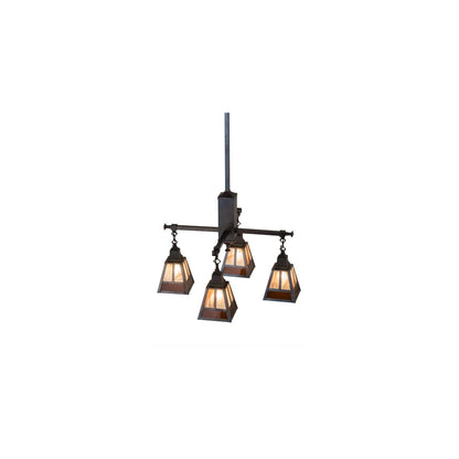 T Mission 4 Light 26" Wide Chandelier