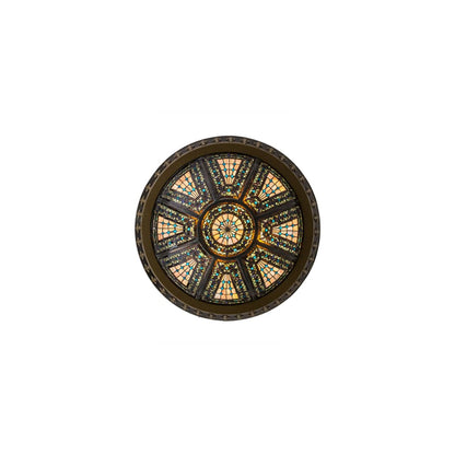 Fleur-de-lis 4 Light 28" Wide Semi-Flush Bowl Ceiling Fixture - Copper Vein Finish
