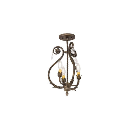 Antonia 3 Light 12" Wide Semi-flush Ceiling Fixture