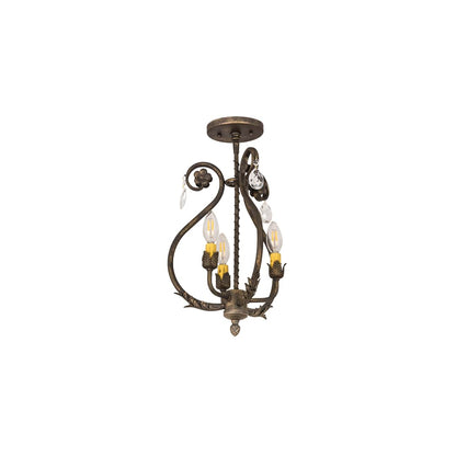 Antonia 3 Light 12" Wide Semi-flush Ceiling Fixture