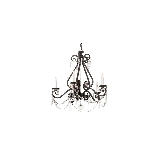 Adrianna 5 Light 26" Wide Crystal Candle Style Chandelier