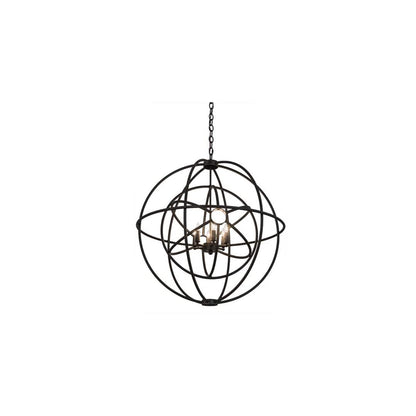 Atom Enerjisi 6 Light 30" Wide Taper Candle Globe Chandelier