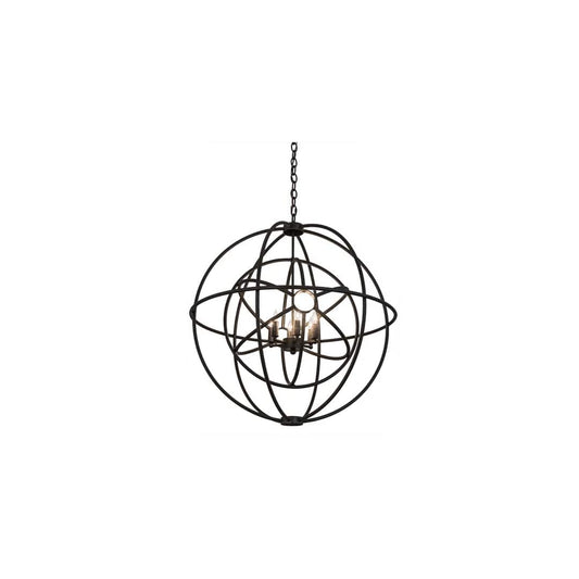 Atom Enerjisi 6 Light 30" Wide Taper Candle Globe Chandelier