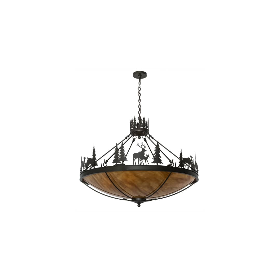 Deer Family 8 Light 48" Wide Pendant
