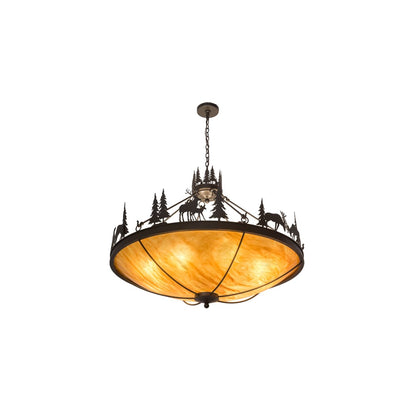 Deer Family 8 Light 48" Wide Pendant