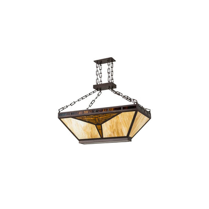 Mission 9 Light 24" Wide Linear Pendant