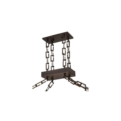 Mission 9 Light 24" Wide Linear Pendant