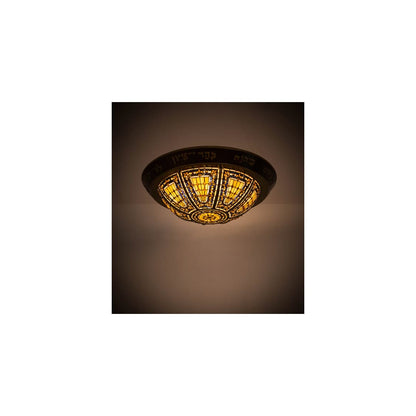 Fleur-de-lis 6 Light 30" Wide Flush Mount Bowl Ceiling Fixture