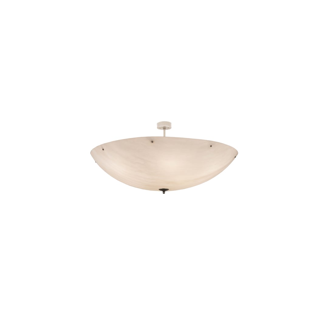 Madison 12 Light 60" Wide Semi-Flush Bowl Ceiling Fixture - Nickel Finish - GU24 Bulb Base