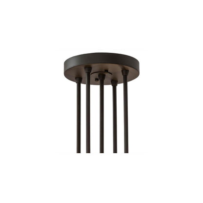 Mountain Pine 4 Light 36" Wide Semi-Flush Drum Ceiling Fixture - Oil Rubbed Bronze Finish