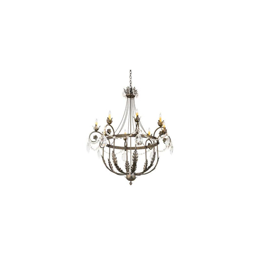 Antonia 8 Light 40" Wide Crystal Candle Style Chandelier