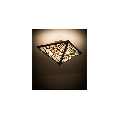 Backyard Friends 4 Light 30" Wide Semi-Flush Ceiling Fixture - Antique Copper Finish - GU24 Bulb Base