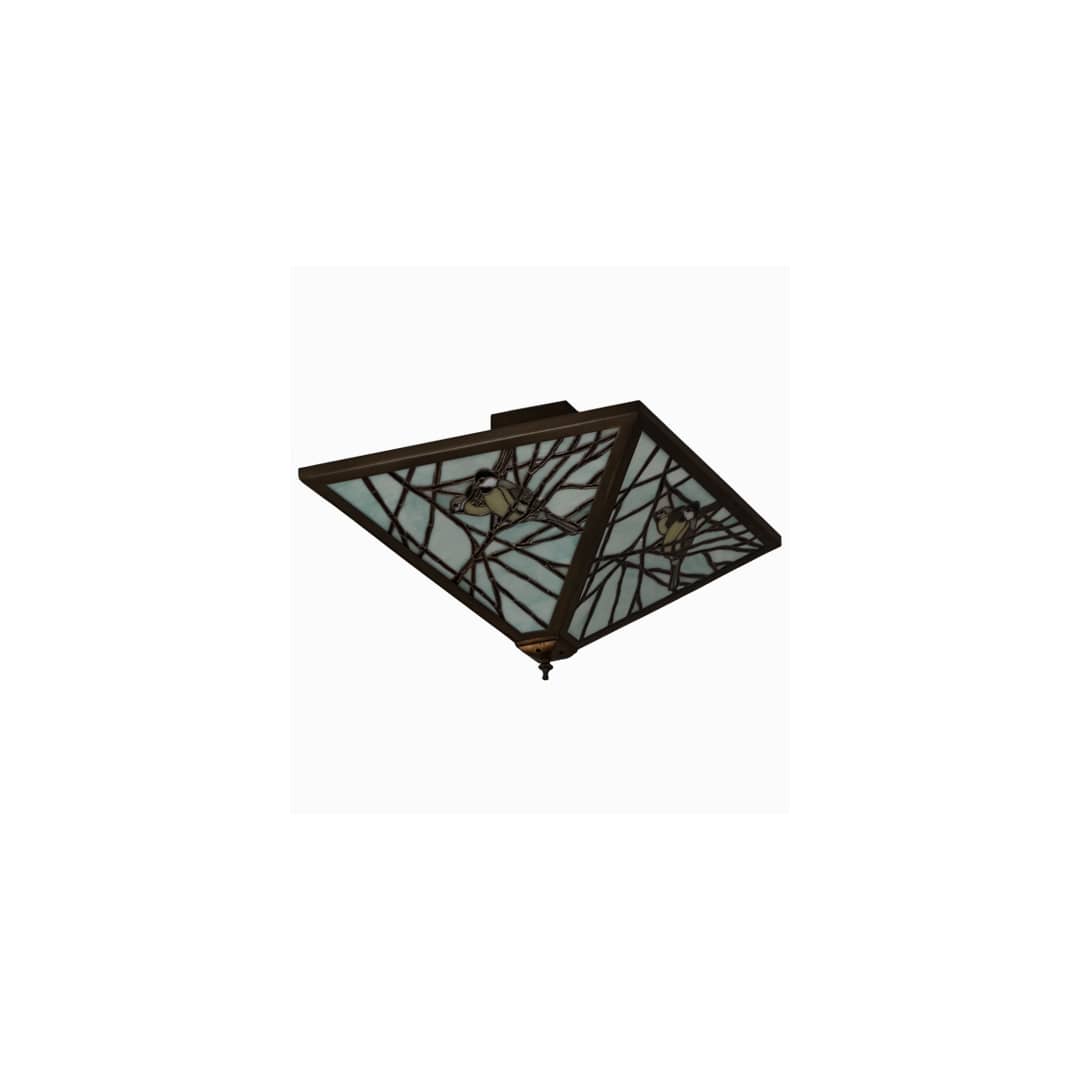 Backyard Friends 4 Light 30" Wide Semi-Flush Ceiling Fixture - Antique Copper Finish - GU24 Bulb Base