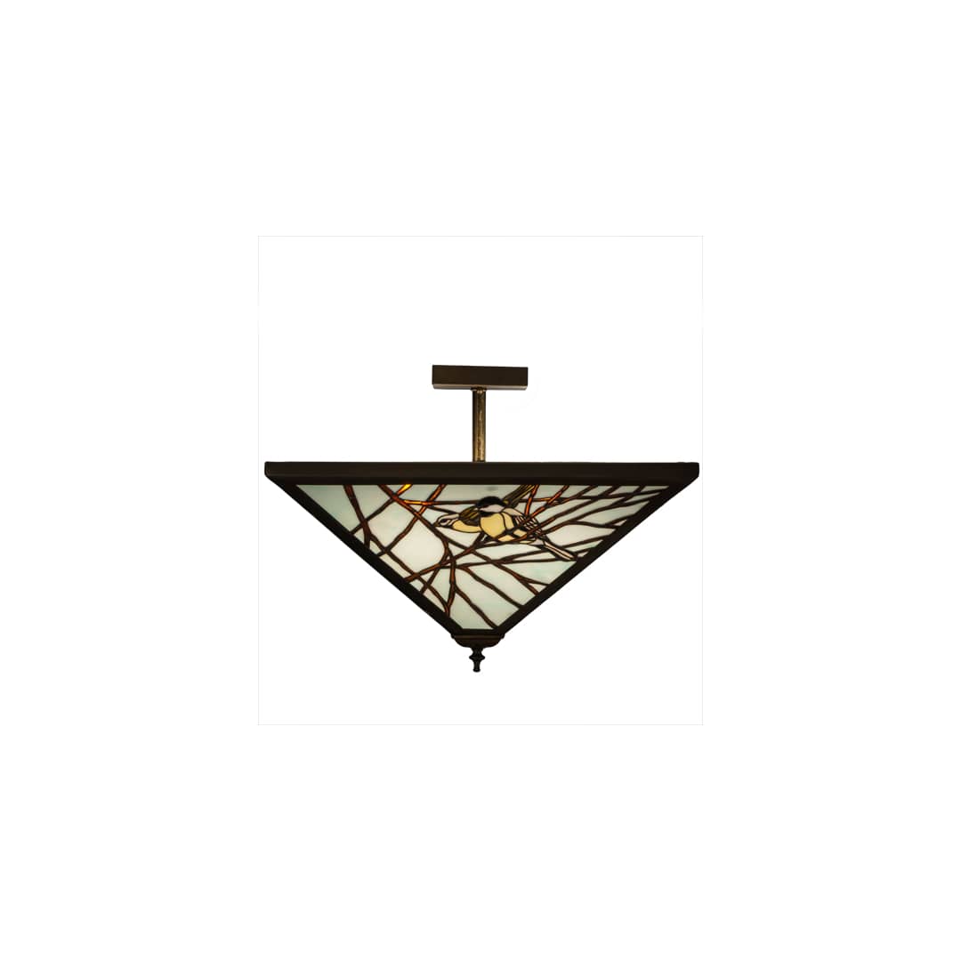 Backyard Friends 4 Light 30" Wide Semi-Flush Ceiling Fixture - Antique Copper Finish - GU24 Bulb Base